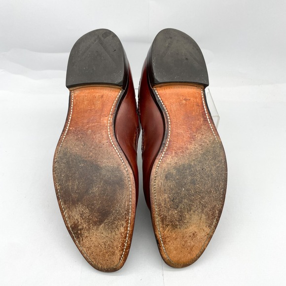 Allen Edmonds Brookwood Mens 12 AAA Brown Leather Tassel Loafers Shoes Preppy main image 12